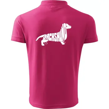 Pánská košile Jezevčík - Dachshund - Polokošile pánská Pique Polo 203 - 5XL ( Purpurová )