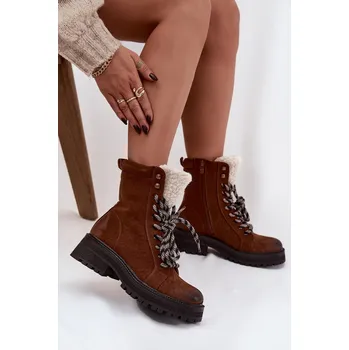 Dámské kozačky Boto Dámské trekové boty z eko kůže Bellora Barva: Béžová, Velikost: 41