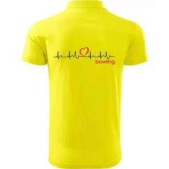 Pánská košile Moje srdce bije pro Bowling - Polokošile pánská Pique Polo 203 - 4XL ( Citrónová )