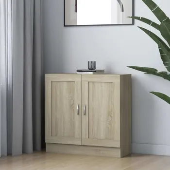 Obývací pokoj vidaXL Knihovna 82,5 x 30,5 x 80 cm dřevotříska [802708] Barva: dub sonoma