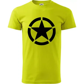 Army hvězda - Klasické pánské triko vyšší gramáže - 2XL ( Limetková )