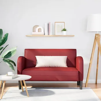 Pohovka vidaXL Loveseat Sofa Vínově červená 110 cm umělá kůže