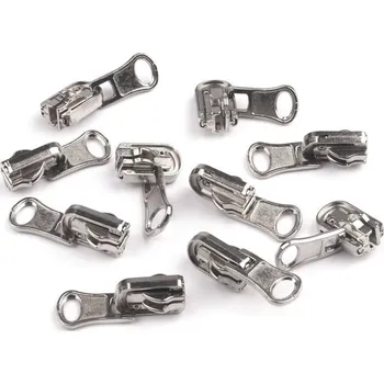 Zip Jezdec ke spirálovým zipům oboustranný překlápěcí No 5, barva Nikl