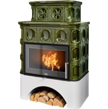 Krbová kamna ABX Karelie Exklusive rovný sokl zelená