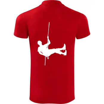 Pánská košile Visící horolezec - Polokošile Victory sportovní (dresovina) - XL ( Červená )