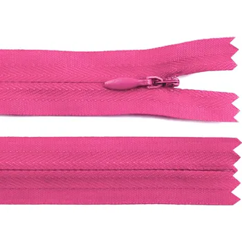 Zip Spirálový zip skrytý No 3 délka 20 cm, malé, 146 růžová tmavá