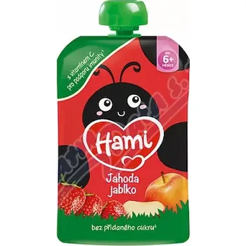 Kojenecká výživa Hami Jahoda Jablko kapsička 100g 6m+