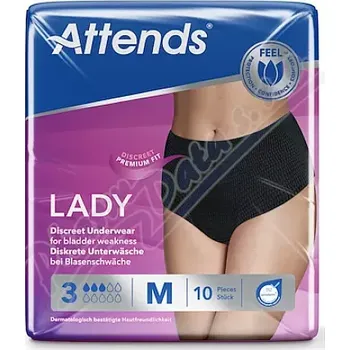 Inkontinenční vložka Kalhotky absorpční Attends Lady Discreet 3 M 10ks