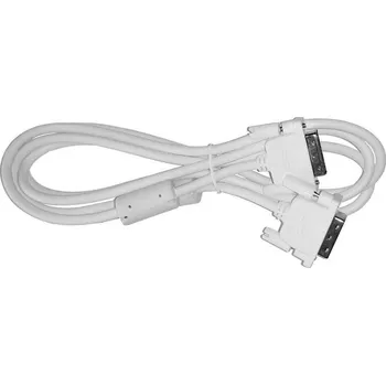 Video kabel DeTech Propojovací kabel DVI 1,8 m, bílý