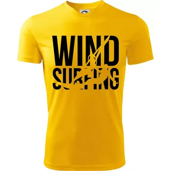 Chlapecké tričko Windsurfing nápis - Dětské triko sportovní (dresovina) - 158 cm/12 let ( Žlutá )