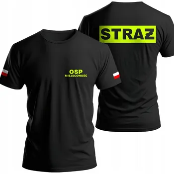 Pánské tričko Tričko HASIČSKÝ HASIČI + UMÍSTĚNÍ + vlajka, název jednotky VEL. 3XL