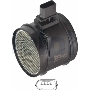 Autoelektrika Snímač množství protékajícího vzduchu DELPHI AF10533-12B1