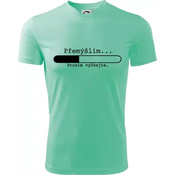 Chlapecké oblečení Přemýšlím - Dětské triko sportovní (dresovina) - 158 cm/12 let ( Mátová )