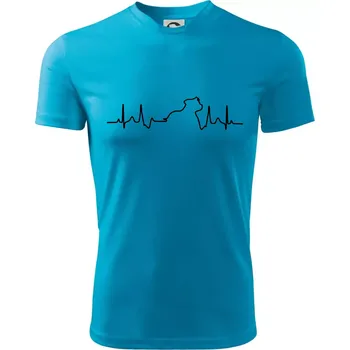 Stafordšírsky bulteriér EKG - Dětské triko sportovní (dresovina) - 158 cm/12 let ( Světlý tyrkys )