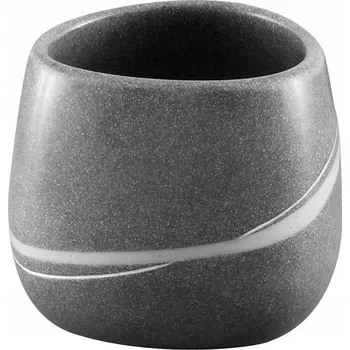 Držák na kartáček Zeller, Kelímek do koupelny "sahara", šedý