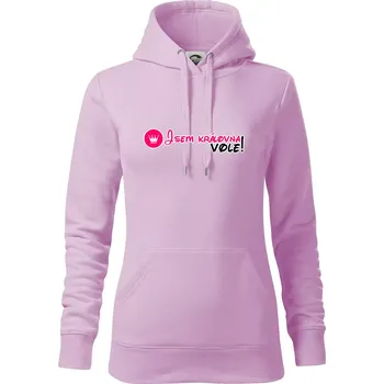 Dámská mikina Jsem královna vole! - Mikina dámská Cape s kapucí - S ( Orchid )
