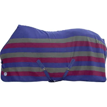 Deka pro koně Fleece deka HKM Professional Premium, tmavě zelená/vínová/tmavě modrá
