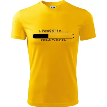 Chlapecké tričko Přemýšlím - Dětské triko sportovní (dresovina) - 158 cm/12 let ( Žlutá )