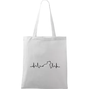 Stafordšírsky bulteriér EKG - Taška bavlněná - 42 x 38 cm ( Bílá )