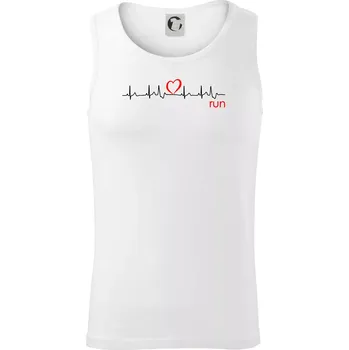 Moje srdce bije pro run - Tílko pánské Core - S ( Bílá )