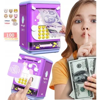 Pokladnička INTERAKTIVNÍ POKLADNIČKA SEJF na Bankovky Mince PIN JEDNOROŽEC Amade AM10535