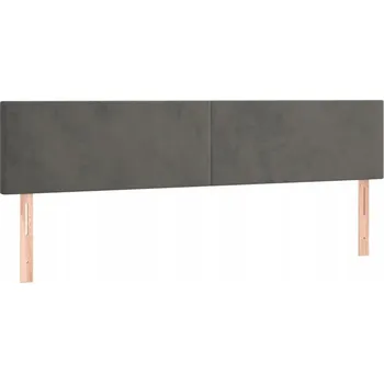 Čelo postele sametové nastavitelné tmavě šedé 180 x 5 x 78/88 cm