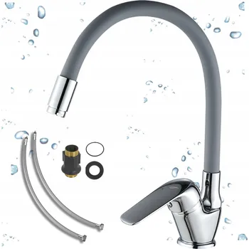 Vodovodní baterie Stojánková kuchyňská baterie Kuchinox ELZA šedá