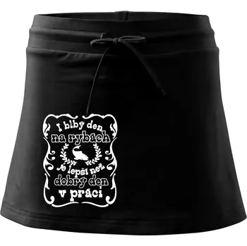 Dámská sukně I blbý den na rybách - Sportovní sukně - two in one - XS ( Černá )