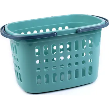 Košík na láhev Plastový košík 27x38 cm, střední, 2 tyrkys