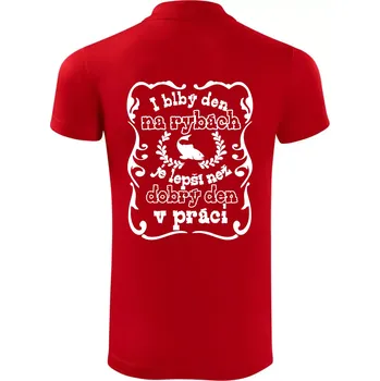 Pánská košile I blbý den na rybách - Polokošile Victory sportovní (dresovina) - L ( Červená )