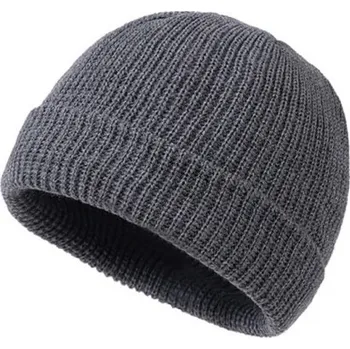 Čepice Pletená čepice pro muže i ženy Jednobarevná vlněná teplá čepice Moderní módní styl Podzimní a zimní čepice v různých barvách šedá