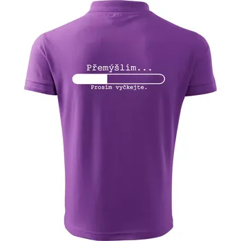 Pánská košile Přemýšlím - Polokošile pánská Pique Polo 203 - XL ( Fialová )