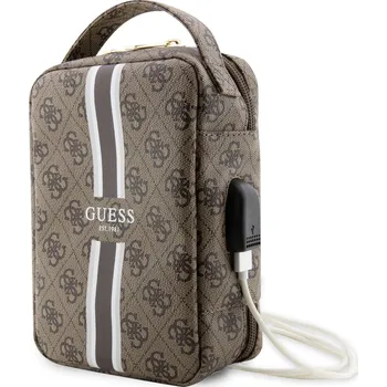 Příslušenství pro notebook Guess PU 4G Printed Stripes Travel Universal Bag Brown