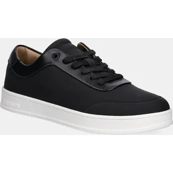 Pánská obuv Kožené sneakers boty Calvin Klein LOW TOP LACE UP OXFORD RUBB LTH HM0HM01708 černá 99X, EUR 41