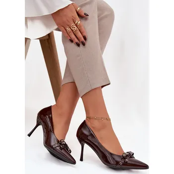 Dámské lodičky Boto Lakované lodičky s mašlí Janisse Barva: Béžová, Velikost: 40