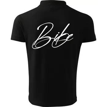 Pánská košile Nápis bike - Polokošile pánská Pique Polo 203 - 2XL ( Černá )