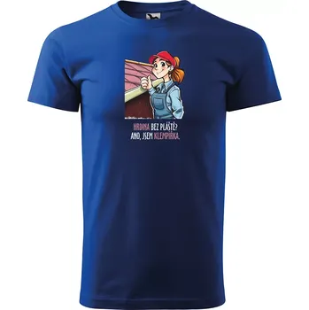 Pánské tričko Sablio Tričko s potiskem Ano, jsem klempířka - modré 2XL