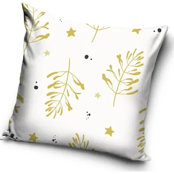 Dekorativní polštářek Vánoční polštářek - Bílé Kouzlo Jmelí