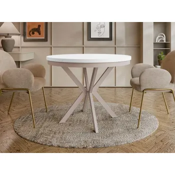 Nábytek Rozkladací stůl Azglo Kašmír 120, Barva: kašmír / arktická bílá MIRJAN 5903211460630