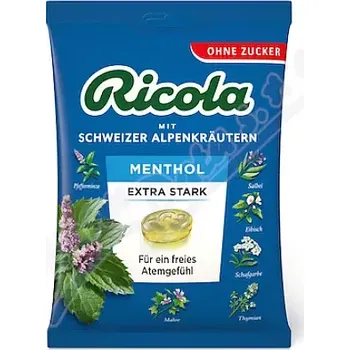 Čokoláda RICOLA Mentol Extra silný bez cukru 75g
