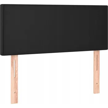 Čelo postele s nastavitelnou výškou, umělá kůže, černé, 80x5x78/88 cm