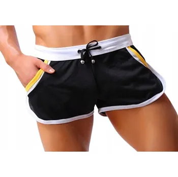 Pánské kraťasy Pánské plavky šortky s kapsami a síťkou, stahovací Kraťasy - XL