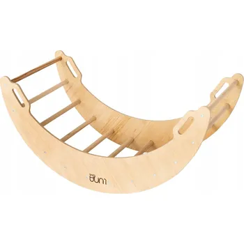 Dětská houpačka Houpačka pro dítě Moon přírodní dřevo