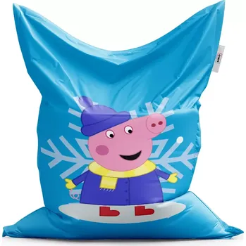 Sedací pytel Sablio Sedací vak Classic Prasátko Pepina Vločka - 200x140 cm