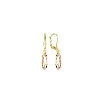 Náušnice Náušnice visací kombinované zlato Ovísek