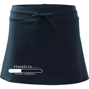 Dámská sukně Přemýšlím - Sportovní sukně - two in one - XL ( Námořní modrá (velmi tmavá - téměř černá) )