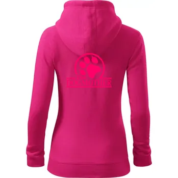 Dámská mikina Dogmother - Dámská mikina trendy zipper s kapucí - 2XL ( Purpurová )