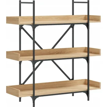 Knihovna Regál na knihy s nastavitelnými nožičkami, dub sonoma, 100x33x108,5 cm