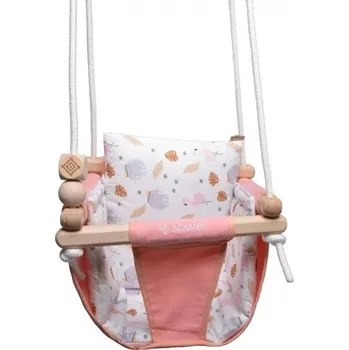 Dětská houpačka Houpačka pro kojence a děti Junior Boho - růžová