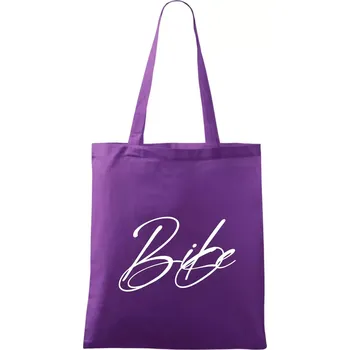Nápis bike - Taška bavlněná - 42 x 38 cm ( Fialová )